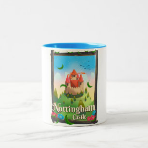 Caneca De Café Em Dois Tons cartaz de viagem ao castelo de Nottingham