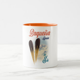 Caneca De Café Em Dois Tons Cartaz de viagem Baqueira Espanha