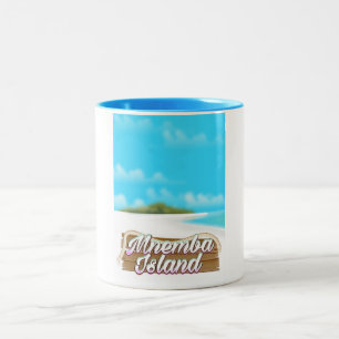 Caneca De Café Em Dois Tons Cartaz de viagem da Ilha de Mnemba