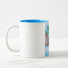 Caneca De Café Em Dois Tons Cartaz de viagem da ilha Falster Dinamarca.