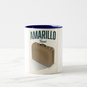 Caneca De Café Em Dois Tons Cartaz de viagem de Amarillo texas