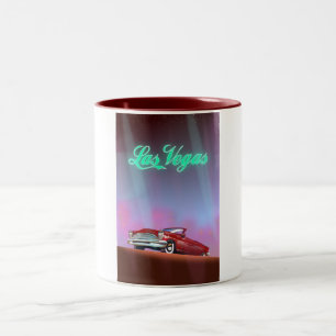 Caneca De Café Em Dois Tons cartaz de viagem de Las Vegas