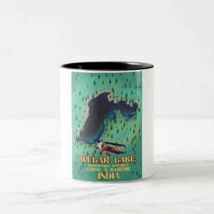 Caneca De Café Em Dois Tons Cartaz de viagem do Lago Loktak estado de Manipur