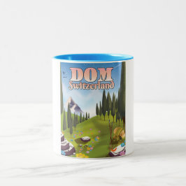 Caneca De Café Em Dois Tons Cartaz de viagem Dom Suíça
