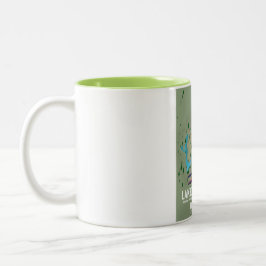 Caneca De Café Em Dois Tons Cartaz de viagem Lago Lugano Itália - Suíça