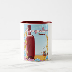 Caneca De Café Em Dois Tons Cartaz de viagem Languedoc França
