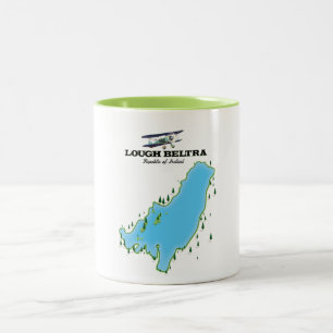 Caneca De Café Em Dois Tons cartaz de viagem Lough Beltra Irlanda