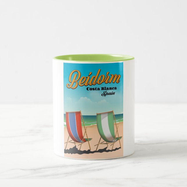 Caneca De Café Em Dois Tons cartaz de viagem para a praia de Benidorm (Centro)
