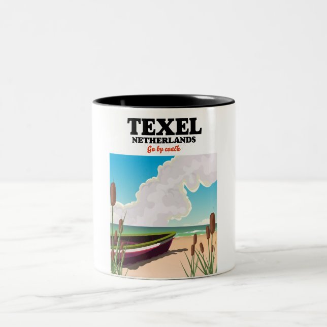 Caneca De Café Em Dois Tons cartaz de viagem Texel Holanda (Centro)