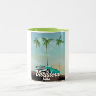 Caneca De Café Em Dois Tons Cartaz de viagem Varadero Cuba