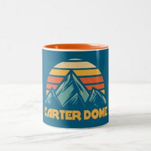 Caneca De Café Em Dois Tons Carter Dome New Hampshire Retro Turquoise