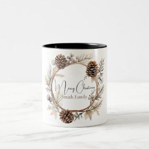 Caneca De Café Em Dois Tons Cartões de natal