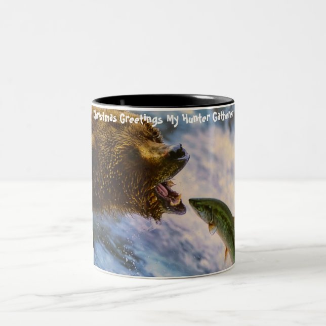 Caneca De Café Em Dois Tons Cartões de natal Meu Coletor de Caça (Centro)