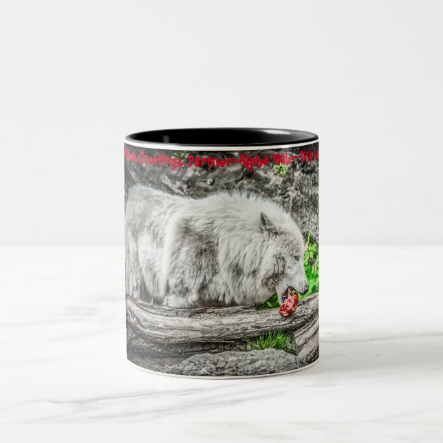 Caneca De Café Em Dois Tons Cartões de natal 'Meu parceiro', 'Homem Alfa', (Centro)