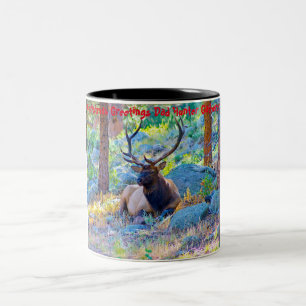 Caneca De Café Em Dois Tons Cartões de natal Pai Hunter Gatherer