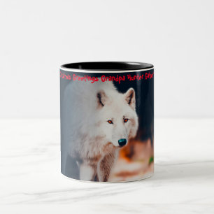 Caneca De Café Em Dois Tons Cartões de natal Vovô Hunter Gatherer