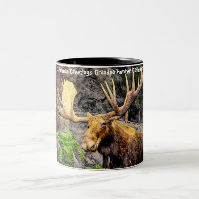 Caneca De Café Em Dois Tons Cartões de natal Vovô Hunter Gatherer (Centro)