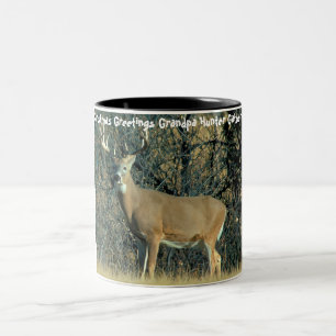 Caneca De Café Em Dois Tons Cartões de natal Vovô Hunter Gatherer