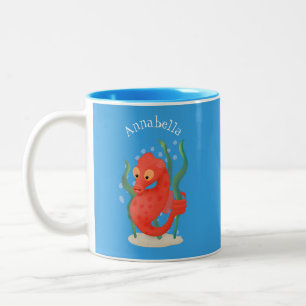 Caneca De Café Em Dois Tons Cartografia de cavalo-de-coleira-branca
