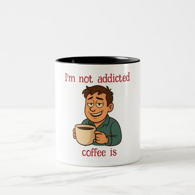 Caneca De Café Em Dois Tons Cartografia de Coffee Quote Engraçado (Centro)