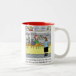 Caneca De Café Em Dois Tons Cartografia de Natal Humorístico Quente | Engraçad