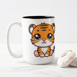 Caneca De Café Em Dois Tons Cartografia de Pequeno Bebê Bonito