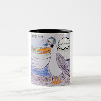 Caneca De Café Em Dois Tons Cartografia do Gull no mar NL imagem de George the