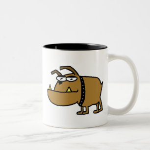 Caneca De Café Em Dois Tons Cartoon Bulldog Mug