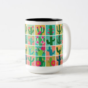 Caneca De Café Em Dois Tons Cartoon Cactus Mugs