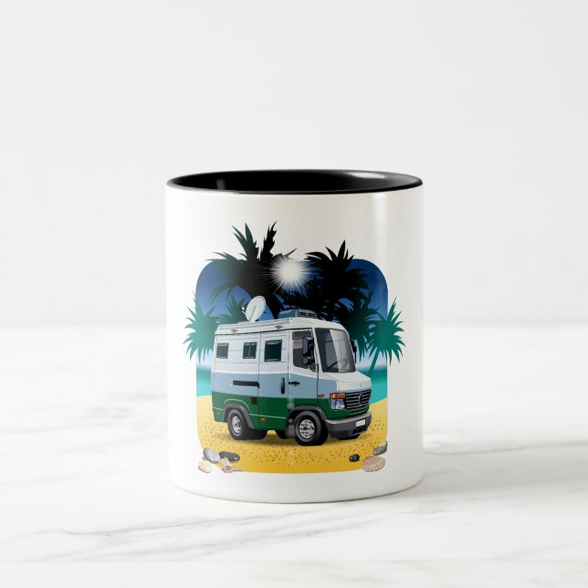 Caneca De Café Em Dois Tons Cartoon Camper (Centro)