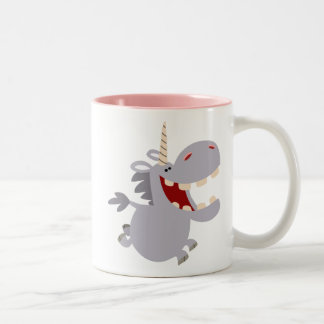 Caneca De Café Em Dois Tons Cartoon de dentes bonitos Unicorn Mug