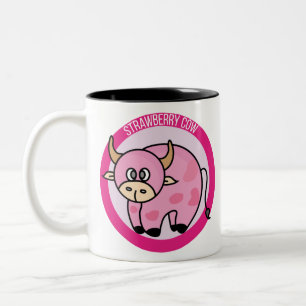 Caneca De Café Em Dois Tons Cartoon de Design das roupas de morango