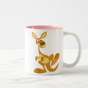 Caneca De Café Em Dois Tons Cartoon de Thuming Bonito Kangaroo Mug