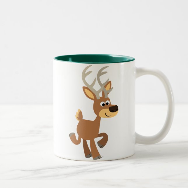 Caneca De Café Em Dois Tons Cartoon de Trote, Deer Mug (Direita)