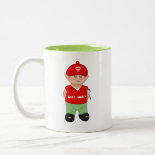 Caneca De Café Em Dois Tons Cartoon engraçado moderno