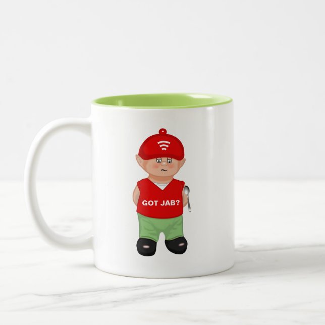 Caneca De Café Em Dois Tons Cartoon engraçado moderno (Esquerda)