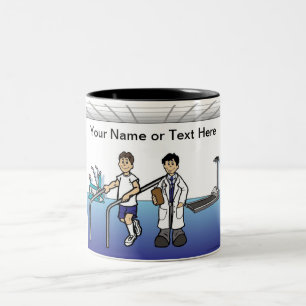 Caneca De Café Em Dois Tons Cartoon Físico Personalizado