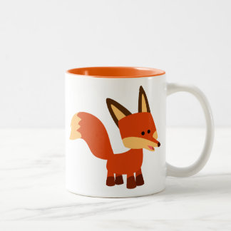 Caneca De Café Em Dois Tons Cartoon Fox Mug, Cute Astute