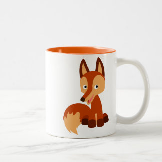 Caneca De Café Em Dois Tons Cartoon Fox Mug, Cute Cunning