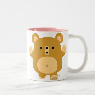Caneca De Café Em Dois Tons Cartoon Gelado Afetado