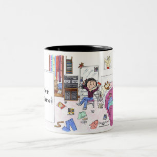 Caneca De Café Em Dois Tons Cartoon Personalizado para Raparigas Adolescentes
