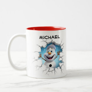 Caneca De Café Em Dois Tons Cartoon Personalizado Snowman Mug