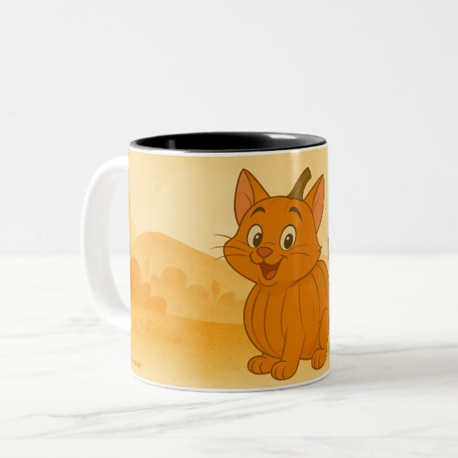 Caneca De Café Em Dois Tons Cartoon Pumpkin Pals Mug (Frente Esquerda)