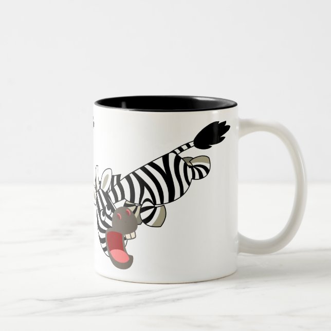 Caneca De Café Em Dois Tons Cartoon Zebra Mug (Direita)