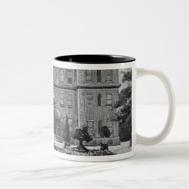 Caneca De Café Em Dois Tons Casa de Marlborough, do jardim, 1863 (Direita)