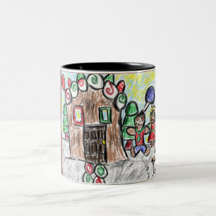 Caneca De Café Em Dois Tons casa de pão-de-espécie