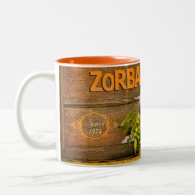 CANECA DE CAFÉ EM DOIS TONS CASA DE ZORBA (Esquerda)