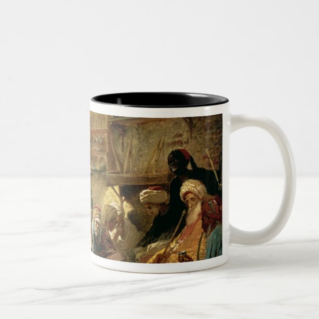 Caneca De Café Em Dois Tons Casa do café no Cairo, 1870s (Direita)