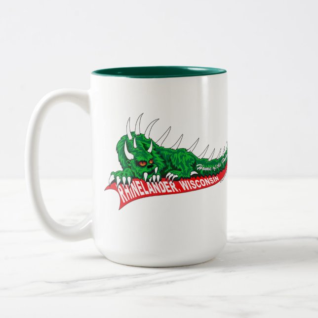 Caneca De Café Em Dois Tons Casa do Hodag Rhinelander Wisconsin (Esquerda)
