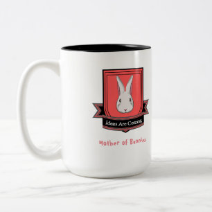 Caneca De Café Em Dois Tons Casa Lapin Mãe de Bunnies Coffee Mug